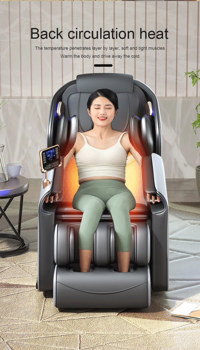 جديد الكهربائية 2D مناور SL المسار صفر الجاذبية كامل الجسم مدلك كرسي وسادة هوائية ضغط العجن الحرارة الاسترخاء مدلك كرسي